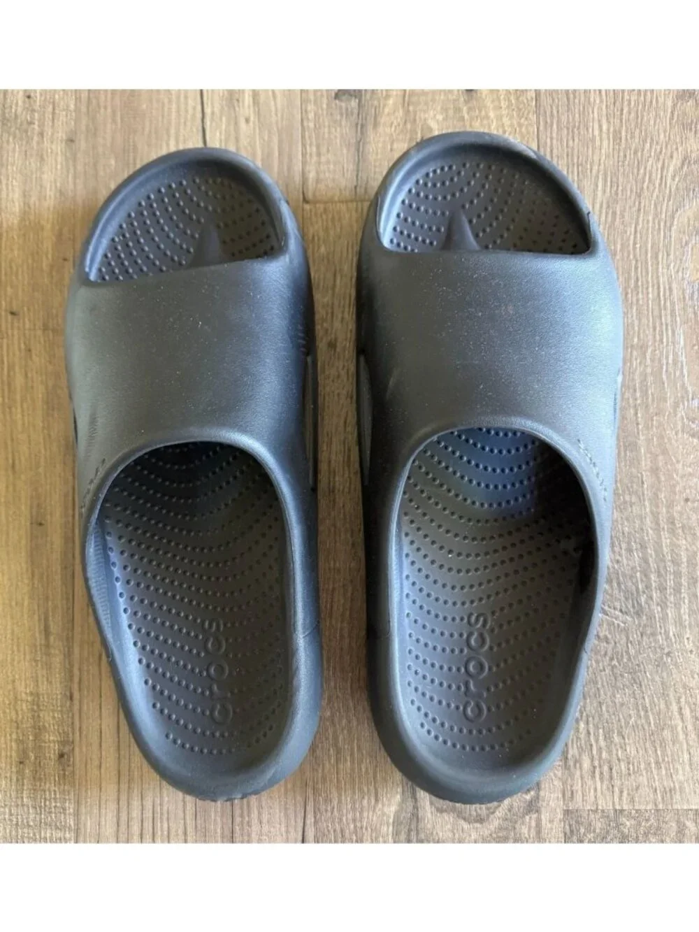 Crocs Mellow Recovery Slide 208392 Slip On Black Shoes Sandals Mens 10 Womens 12